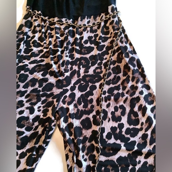 Avenue Wide Leg Leopard Print Jumpsuit Size 14/16 - Picture 7 of 10
